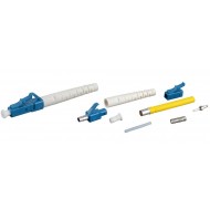 Hyperline LC-SM-3 Разъем клеевой LC, SM (для одномодового кабеля), 3 мм, (синее тело, белый хвостовик)