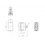 Hyperline M45/2-SW-WH Выключатель, 1М, 45x22.5мм, белый Hyperline M45/2-SW-WH Выключатель, 1М, 45x22.5мм, белый