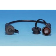 Hyperline PC-IE-LPM-UTP-RJ45-RJ45-C6-1M-BK Промышленный патч-корд U/UTP, IP67, Cat.6, с защитными крышками, 1 м, черный