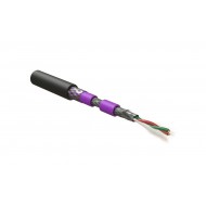 Hyperline PFDP-SF-1x2x22/1-ARM/W-PVC/PVC-BK (500 м) Кабель для шины PROFIBus-DP, 1x2x22 AWG, однопроволочные жилы (solid), SF/UTP, бронированный, PVC/PVC, черный