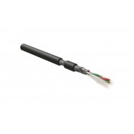 Hyperline PFDP-SF-1x2x22/1-PE-BK (500 м) Кабель для шины PROFIBus-DP, 1x2x22 AWG, однопроволочные жилы (solid), SF/UTP, PE, черный