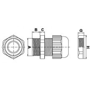 Hyperline PG-42 Кабельный ввод (зажим кабельный с контргайкой), под кабель D36мм, IP68, цвет серый Hyperline PG-42 Кабельный ввод (зажим кабельный с контргайкой), под кабель D36мм, IP68, цвет серый