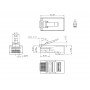 Hyperline PLEZ-8P8C-U-C5-100 Разъем легкой оконцовки RJ-45 (8P8C) под витую пару, категория 5e (50 µ/ 50 микродюймов), универсальный (для одножильного и многожильного кабеля) (100 шт.) Hyperline PLEZ-8P8C-U-C5-100 Разъем легкой оконцовки RJ-45 (8P8C) под витую пару, категория 5e (50 µ/ 50 микродюймов), универсальный (для одножильного и многожильного кабеля) (100 шт.)
