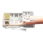 Hyperline PLEZ-8P8C-U-C6-100 Разъем легкой оконцовки RJ-45 (8P8C) под витую пару, категория 6 (50 µ/ 50 микродюймов), универсальный (для одножильного и многожильного кабеля) (100 шт.) Hyperline PLEZ-8P8C-U-C6-100 Разъем легкой оконцовки RJ-45 (8P8C) под витую пару, категория 6 (50 µ/ 50 микродюймов), универсальный (для одножильного и многожильного кабеля) (100 шт.)