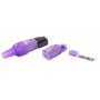 Hyperline PLUD-8P8C-S-C6-VL Разъем RJ-45 (8P8C) под витую пару, полевая заделка, категория 6, неэкранированный, для одножильного кабеля, зажимной (защелка) хвостовик, фиолетовый, IDC Hyperline PLUD-8P8C-S-C6-VL Разъем RJ-45 (8P8C) под витую пару, полевая заделка, категория 6, неэкранированный, для одножильного кабеля, зажимной (защелка) хвостовик, фиолетовый, IDC