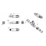 Hyperline PLUD-8P8C-S-C6A-SH Разъем полевой оконцовки RJ-45 (8P8C) под витую пару, для одножильного кабеля, toolless, категория 6A, экранированный, накручивающийся хвостовик, IDC Hyperline PLUD-8P8C-S-C6A-SH Разъем полевой оконцовки RJ-45 (8P8C) под витую пару, для одножильного кабеля, toolless, категория 6A, экранированный, накручивающийся хвостовик, IDC