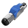 Hyperline PLUE-8P8C-S-C6A-SH-BL Разъем полевой оконцовки RJ-45 (8P8C) под витую пару, для одножильного кабеля, toolless, категория 6A, экранированный, накручивающийся хвостовик, синий Hyperline PLUE-8P8C-S-C6A-SH-BL Разъем полевой оконцовки RJ-45 (8P8C) под витую пару, для одножильного кабеля, toolless, категория 6A, экранированный, накручивающийся хвостовик, синий