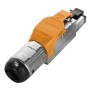Hyperline PLUE-8P8C-S-C6A-SH-OR Разъем полевой оконцовки RJ-45 (8P8C) под витую пару, для одножильного кабеля, toolless, категория 6A, экранированный, накручивающийся хвостовик, оранжевый Hyperline PLUE-8P8C-S-C6A-SH-OR Разъем полевой оконцовки RJ-45 (8P8C) под витую пару, для одножильного кабеля, toolless, категория 6A, экранированный, накручивающийся хвостовик, оранжевый