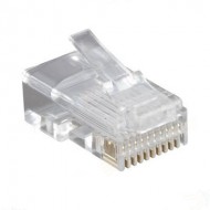 Hyperline PLUG-10P10C-U-06-10 Разъем RJ-50(10P10C), универсальный (для одножильного и многожильного кабеля), для круглого кабеля, напыление 6µ/ 6 микродюймов (10 шт)
