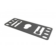 Hyperline PMR-1U-TM-RAL9005 Кронштейн 1U, Т-пазы и с перфорацией под крепеж типа монетка, цвет черный RAL9005 (8 шт. в комплекте)