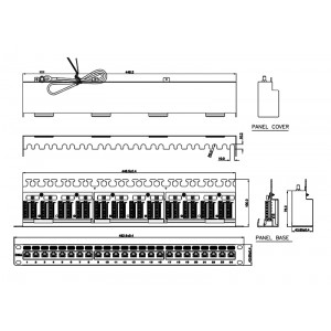 Hyperline PP2-19-24-8P8C-C6A-SH-110D Патч-панель 19, 1U, 24 порта RJ-45 полн. экран., категория 6A, Dual IDC Hyperline PP2-19-24-8P8C-C6A-SH-110D Патч-панель 19, 1U, 24 порта RJ-45 полн. экран., категория 6A, Dual IDC