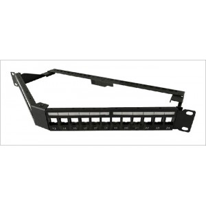 Hyperline PPBL5A-19-48-RM Модульная патч-панель 19, 48 портов, угловая, 2U, для неэкранированных модулей Keystone Jack, с 2-мя задними кабельными организаторами (без модулей) Hyperline PPBL5A-19-48-RM Модульная патч-панель 19, 48 портов, угловая, 2U, для неэкранированных модулей Keystone Jack, с 2-мя задними кабельными организаторами (без модулей)