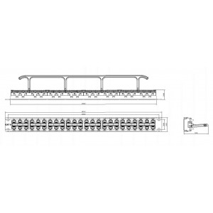 Hyperline PPHD-19-48-8P8C-C6-110D Патч-панель высокой плотности 19, 1U, 48 портов RJ-45, категория 6, Dual IDC Hyperline PPHD-19-48-8P8C-C6-110D Патч-панель высокой плотности 19, 1U, 48 портов RJ-45, категория 6, Dual IDC