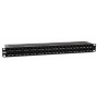 Hyperline PPHD-19-48-8P8C-C6A-110D Патч-панель высокой плотности 19, 1U, 48 портов RJ-45, неэкранированная, категория 6A, Dual IDC Hyperline PPHD-19-48-8P8C-C6A-110D Патч-панель высокой плотности 19, 1U, 48 портов RJ-45, неэкранированная, категория 6A, Dual IDC
