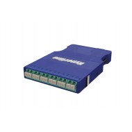 Hyperline PPTR-CSS-1-6xDLC-MM/AQ-BL Корпус кассеты для оптических претерминированных решений, 6 дуплексных портов LC/PC, ввод кабеля, возможна установка проходного адаптера MPO, для многомодового кабеля, синий корпус/порты цвет аква