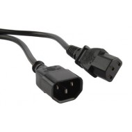 Hyperline PWC-IEC13-IEC14-0.5-BK Кабель питания монитор-компьютер IEC 320 C13 - IEC 320 C14 (3x0.75), 10A, прямая вилка, 0.5м, цвет черный (ПВС-АП-3*0,75-250-C13C14-10-0,5 ГОСТ 30851.1-2002 (МЭК 60320-1:1994))