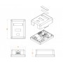Hyperline SB1-1-8P8C-C6-SH-WH Розетка компьютерная RJ-45(8P8C), категория 6, экранированная, одинарная, внешняя, Dual IDC Hyperline SB1-1-8P8C-C6-SH-WH Розетка компьютерная RJ-45(8P8C), категория 6, экранированная, одинарная, внешняя, Dual IDC