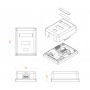 Hyperline SB1-1-8P8C-C6-WH Розетка компьютерная RJ-45(8P8C), категория 6, одинарная, внешняя, Dual IDC Hyperline SB1-1-8P8C-C6-WH Розетка компьютерная RJ-45(8P8C), категория 6, одинарная, внешняя, Dual IDC