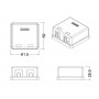 Hyperline SBB3-2-WH Корпус настенной розетки для установки 2-х вставок типа Keystone Jack, белый Hyperline SBB3-2-WH Корпус настенной розетки для установки 2-х вставок типа Keystone Jack, белый