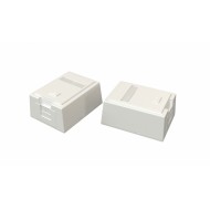 Hyperline SBB4-1-WH Корпус настенной розетки для установки 1-ой вставки типа Keystone Jack, со шторкой, белый
