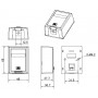 Hyperline SBB4-1-WH Корпус настенной розетки для установки 1-ой вставки типа Keystone Jack, со шторкой, белый Hyperline SBB4-1-WH Корпус настенной розетки для установки 1-ой вставки типа Keystone Jack, со шторкой, белый