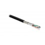 Hyperline SFTP4-C6A-S23-OUT-PE-BK-500 (500 м) Кабель витая пара, экранированная (S/FTP), категория 6a, 4 пары (23 AWG), одножильный (solid), каждая пара в фольге, общий экран - медная оплетка, для внешней прокладки, PE, черный Hyperline SFTP4-C6A-S23-OUT-PE-BK-500 (500 м) Кабель витая пара, экранированная (S/FTP), категория 6a, 4 пары (23 AWG), одножильный (solid), каждая пара в фольге, общий экран - медная оплетка, для внешней прокладки, PE, черный