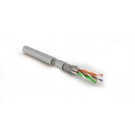 Hyperline SFTP4-C7-P26-IN-LSZH-GY-500 (500 м) Кабель витая пара, экранированная S/FTP, категория 7 (600 MHz), 4 пары (26 AWG), многожильный (patch), LSZH, нг(A)-HF, серый