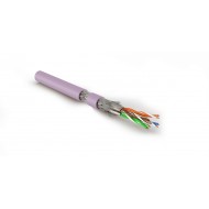 Hyperline SFTP4-C7-P26-IN-LSZH-PK-500 (500 м) Кабель витая пара, экранированная S/FTP, категория 7 (600 MHz), 4 пары (26 AWG), многожильный (patch), LSZH, нг(A)-HF, розовый