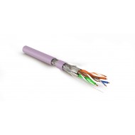 Hyperline SFTP4-C7A-S23-IN-LSZH-PK-500 (500 м) Кабель витая пара, экранированная S/FTP, категория 7A (1000MHz), 4 пары (23 AWG), одножильный (solid), LSZH (нг(А)-HF), розовый