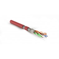 Hyperline SFTP4-C7A-S23-IN-LSZH-RD-500 (500 м) Кабель витая пара, экранированная S/FTP, категория 7A (1000MHz), 4 пары (23 AWG), одножильный (solid), LSZH (нг(А)-HF), красный