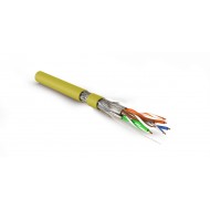 Hyperline SFTP4-C7A-S23-IN-LSZH-YL-500 (500 м) Кабель витая пара, экранированная S/FTP, категория 7A (1000MHz), 4 пары (23 AWG), одножильный (solid), LSZH (нг(А)-HF), желтый