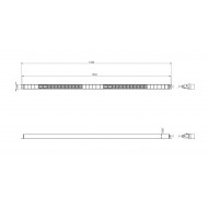 Hyperline SHE-20IEC-4BIEC-3PVB Блок розеток, вертикальный, 20 розеток IEC320 C13, 4 розетки IEC320 C19, кабель питания 3м (3х4.0мм2) с вилкой IEC 60309 32A (2P+E), 250В, 1700x44.4x44.4 мм (ДхШхВ), корпус алюминий, черный