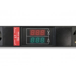 Hyperline SHE-24SH-BAV-CB Блок розеток, вертикальный, 24 розетки Schuko, автоматический выключатель, амперметр/вольтметр, без кабеля питания, клеммная колодка 32A, 250В, 1863x44.5x44.5мм (ДхШхВ), корпус алюминий, черный Hyperline SHE-24SH-BAV-CB Блок розеток, вертикальный, 24 розетки Schuko, автоматический выключатель, амперметр/вольтметр, без кабеля питания, клеммная колодка 32A, 250В, 1863x44.5x44.5мм (ДхШхВ), корпус алюминий, черный