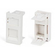 Hyperline SIP2-1K-M45-22.5 Вставка 45x22,5 (аналог Mosaic) для 1 модуля формата Keystone Jack, со шторкой