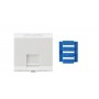 Hyperline SIP3A-1K-M45-45 Вставка угловая 45x45 (аналог Mosaic) для 1 модуля Кeystone Jack, со шторками Hyperline SIP3A-1K-M45-45 Вставка угловая 45x45 (аналог Mosaic) для 1 модуля Кeystone Jack, со шторками
