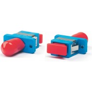 Hyperline ST-SC-SM Проходной адаптер ST-SC, SM (для одномодового кабеля), корпус пластмассовый, (синий)