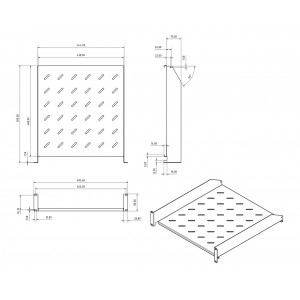 Hyperline TAL3-2U-500-RAL9005 Полка угловая с перфорацией 19, 2U, ширина 440 мм, глубина 500 мм, цвет черный (RAL 9005) Hyperline TAL3-2U-500-RAL9005 Полка угловая с перфорацией 19, 2U, ширина 440 мм, глубина 500 мм, цвет черный (RAL 9005)