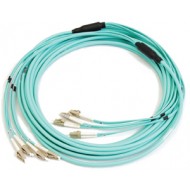 Hyperline TC-MC3-503-1xMPOF12/PX-12хLC/PX-IN-1/10M-LSZH-AQ Транковая сборка, 1хMPO(мама) - 12xLC, 12 волокон, 50/125 (OM3), 10G, LSZH, 10 м, длина фуркации 1 м
