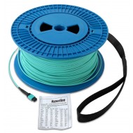 Hyperline TC-MC3-504-1xMPOF12/PX-1xMPOF12/PY-A-IN-10M-LSZH-MG Кабельная волоконно-оптическая транковая сборка, MPO (мама)-MPO (мама), 12 волокон, тип А, комплект для протяжки, LSZH, 50/125 (OM4), 40/100G, 10 м