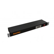 Hyperline TMPY2-230V-RAL9004 Микропроцессорная контрольная панель,1U, для всех шкафов 19, подключение до двух устройств, датчик температуры, кабель питания 1.8 м, цвет черный (RAL 9004)