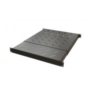 Hyperline TSD3M-1U-650/1100-RAL9005 Полка c 19 креплением, раздвижная, с регулируемой глубиной установки от 650 мм до 1100 мм, 1U, нагрузка до 150 кг, для установки в шкафы глубиной 800-1200 мм, цвет черный