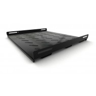 Hyperline TSH3M-450-RAL9004 (TSH3M-450-RAL9005) Полка стационарная усиленная, глубина 450 мм, с боковым креплением, нагрузка до 50 кг, для шкафов серии TTB, TTR, TWB/TWB-FC, 485х450мм (ШхГ), цвет черный (RAL 9004/(RAL 9005)