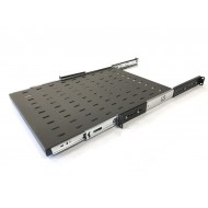 Hyperline TSS3-450-RAL9004 Полка выдвижная c 19 креплением, глубина 450 мм, нагрузка до 20 кг, для шкафов TTB глубиной 600-1200мм, цвет черный (RAL 9004)