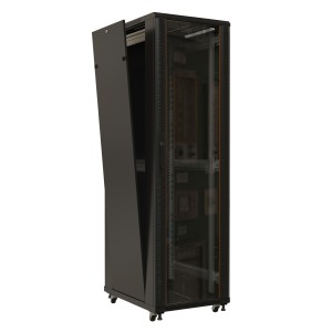 Hyperline TTB-2761-DD-RAL7035 Шкаф напольный 19-дюймовый, 27U, 1388x600х1000 мм (ВхШхГ), передняя и задняя распашные перфорированные двери (75%), ручка с замком, крыша нового типа, цвет серый (RAL 7035) (разобранный) Hyperline TTB-2761-DD-RAL7035 Шкаф напольный 19-дюймовый, 27U, 1388x600х1000 мм (ВхШхГ), передняя и задняя распашные перфорированные двери (75%), ручка с замком, крыша нового типа, цвет серый (RAL 7035) (разобранный)