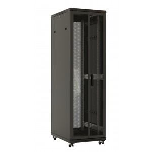Hyperline TTB-3761-DD-RAL9004 Шкаф напольный 19-дюймовый, 37U, 1833x600х1000 мм (ВхШхГ), передняя и задняя распашные перфорированные двери (75%), ручка с замком, крыша нового типа, цвет черный (RAL 9004) (разобранный) Hyperline TTB-3761-DD-RAL9004 Шкаф напольный 19-дюймовый, 37U, 1833x600х1000 мм (ВхШхГ), передняя и задняя распашные перфорированные двери (75%), ручка с замком, крыша нового типа, цвет черный (RAL 9004) (разобранный)