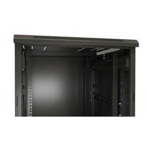 Hyperline TTB-4766-AS-RAL9004 Шкаф напольный 19-дюймовый, 47U, 2277x600х600 мм (ВхШхГ), передняя стеклянная дверь со стальными перфорированными боковинами, задняя дверь сплошная, ручка с замком, крыша нового типа, цвет черный (RAL 9004) (разобранный) Hyperline TTB-4766-AS-RAL9004 Шкаф напольный 19-дюймовый, 47U, 2277x600х600 мм (ВхШхГ), передняя стеклянная дверь со стальными перфорированными боковинами, задняя дверь сплошная, ручка с замком, крыша нового типа, цвет черный (RAL 9004) (разобранный)