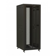 Hyperline TTR-3761-DD-RAL9005 Шкаф напольный 19-дюймовый, 37U, 1833x600х1000 мм (ВхШхГ), передняя и задняя распашные перфорированные двери (75%), ручка с замком, цвет черный (RAL 9005) (разобранный)