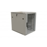 Hyperline TWB-2768-GP-RAL7035 Шкаф настенный 19-дюймовый (19), 27U, 1304x600х800мм, стеклянная дверь с перфорацией по бокам, ручка с замком, цвет серый (RAL 7035) (разобранный)