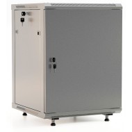 Hyperline TWB-FC-2266-SR-RAL7035 Шкаф настенный 19-дюймовый (19), 22U, 1098x600х600мм, металлическая передняя дверь с замком, две боковые панели, с возможностью установки на ножки (в комплекте), цвет серый (RAL 7035) (разобранный)