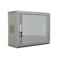 Hyperline TWS-2225-GP-RAL7035 Шкаф настенный 19-дюймовый (19), 22U, 1086х600х250, со стеклянной дверью, несъемные боковые панели, цвет серый (RAL 7035) (собранный)